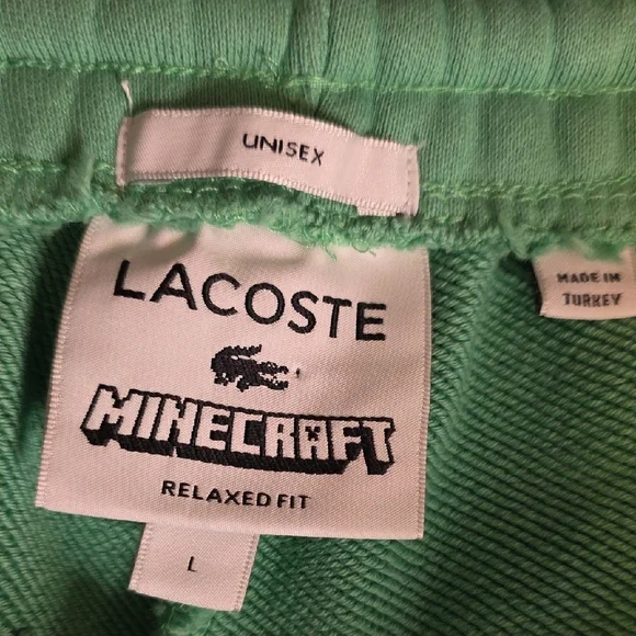 Unisex Lacoste x Minecraft Organic Cotton Fleece SweatpantsUnisex - Green - L - Picture 2 of 16